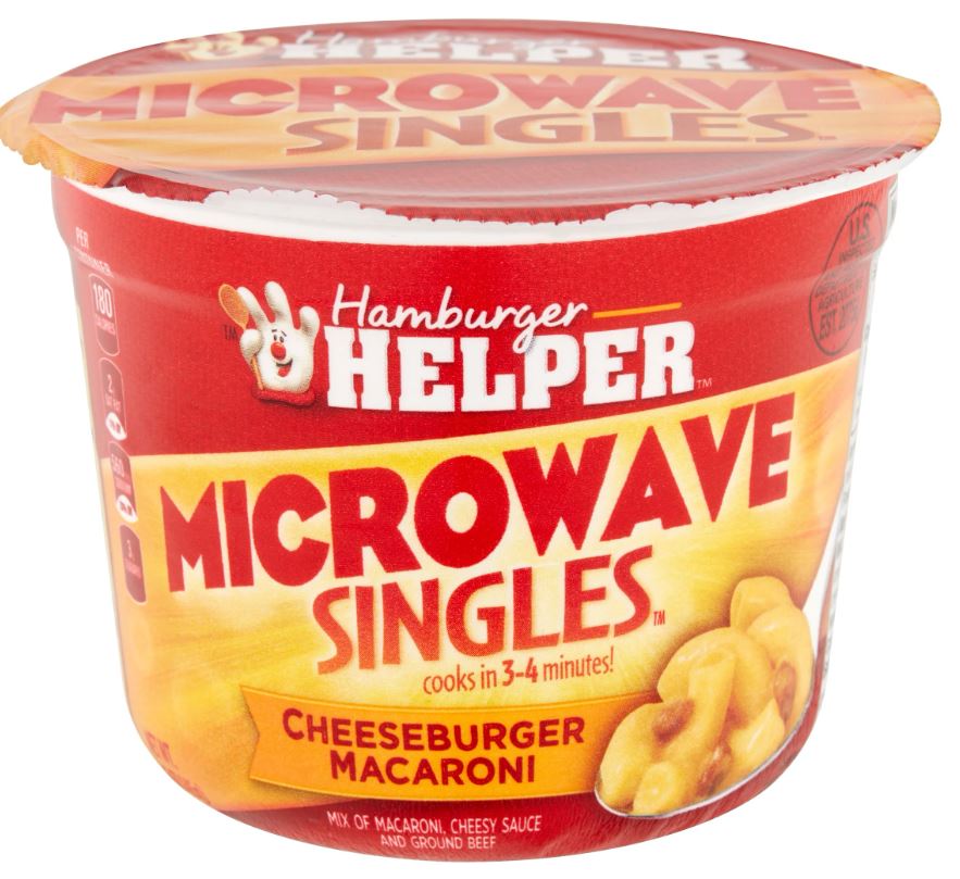 Hamburger Helper Instant Singles, Cheesburger Mac'n Cheese